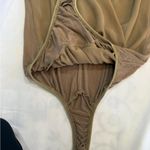 Wishlist  Boutique Brand Tan Open Sleeve Sheer Bodysuit Large Photo 5