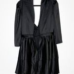 Mac Duggal NWOT Blazer Cocktail Mini Dress Satin 26913 Women's Black Size 6 Photo 4