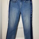 Driftwood  | Candace Cropped Straight Jeans w Satin Ribbon Side Stripe Sz 26 Photo 3
