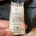 Loila Asymmetrical Sexy Glittery Blouse Top Shirt Gunmetal Gray S SM Small Light Silver Photo 8