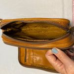 Land Leather Wristlet Wallet With Multiple Compartments & Zippers Tan Photo 6