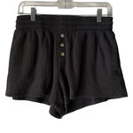 Old Navy Dark Grey Waffle Knit Button Front Lounge Shorts Size M Photo 0