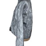 Chico's  Quilted Jacket Silver Gray Size M Medium (1) Mock Neck Full Zip Photo 1