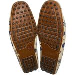 The Original Car Shoe Women’s Size 38 7 Cream Navy Blue Canvas Driving Shoes Photo 6