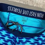 Nike Relay Print Dri-Fit Capri Running Tights Blue Aqua Medium Fold Over Photo 4