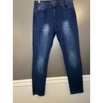 Bamboo  Jeans Womens 14 Blue Dark Wash Skinny Stretch Denim Five Pocket Mid Rise Photo 1