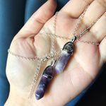 Amethyst Gemstone Necklace Purple Photo 1