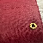 Prada ‎ Saffiano Bow Pink Continental Snap Wallet Photo 9