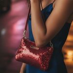 Michael Michael Kors Red Sequin Mini Purse Photo 1