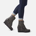 Sorel Women's Gray Joan of Arctic Wedge II Leather Boots Quarry Size 9.5 Photo 0