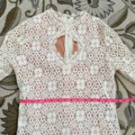 Vintage Boho Dress Cream Floral Crochet Wedding Bridal S Small Photo 7