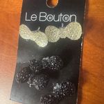 Le Bouton Black and Silver Earrings Set Photo 1