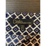 Dalia Flowy Blouse‎ Shirt Womens Small Blue Geometric Office Church Business Photo 4