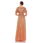 Mac Duggal EMBELLISHED V NECK BUTTERFLY SLEEVE COLUMN GOWN IN COPPER 5538 SIZE 8 Photo 1