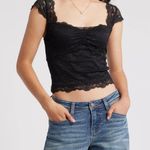 Inc international I.n.c. International  Cap Sleeve Lace Crop Top  Photo 0