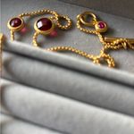 NWOT Julie Vos Gold and Pink Gemstone Necklace Photo 4