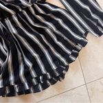 Mimi Chica  Black and White Striped Romper Sz Medium Photo 3