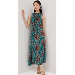 Ulla Johnson  Livia Floral Side Ruched Maxi Dress in Jade Photo 7
