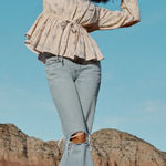 American Eagle 90’s bootcut distressed knees light wash comfort waist jeans 2reg Photo 0