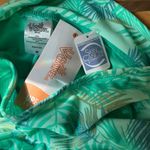 Tropical Leaf Print Sunwear Shorts with UPF 50+ Size Medium Green Photo 6