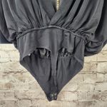 Retrofete Eleanor Bodysuit Black Size Large Padded Shoulders Gold Chain NWT Photo 7