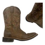 Ariat  size 8 B Brown Western Boots with Red Green Accents cowgirl riding rodeo Photo 1