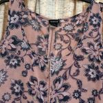 Torrid Pink Floral Lace-Up Chiffon Tiered Tank Top Photo 1