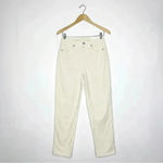 American Eagle   Mom Straight Leg Corduroy Pants Cream Size 2 NWT Photo 1