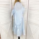 Exlura ‎ Chiffon Open Tie Back Ruffle Hem Dress Blue Medium Photo 4