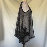 Nouveau Monde Mesh Vest Sz S Boho Open Whimsigoth Festival Black Speckle Indie Photo 9