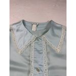 Oscar de la Renta Christian Dior Vintage Silk Blend Lace Trim Pajama Nightgown Robe Dress S Stain Photo 3