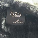 525 America Women’s Luxe Black Dyed Rabbit Fur Vest Black Photo 5