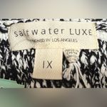 Saltwater Luxe Saltwater‎ Lux Grey and White Striped Sweater Size 1X NWT Photo 2