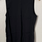 Theory  black silk layering tank top M office siren career business casual M Photo 0