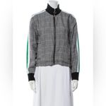 Current/Elliott NEW Current Elliott Dassen Plaid Side Stripe Linen Bomber windbreaker Jacket S 1 Photo 1