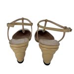 Gucci Nappa Leather T-Strap Marmont Double G Sand Slingback 37 Photo 11