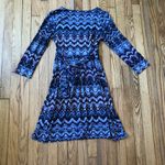 Monsoon  EUC Women's Black Multicolor Aztec Floral Dress Size 6 Photo 6