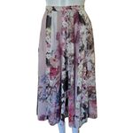 Anthropologie Varun Bahl Flowerful Floral Chiffon Midi Skirt Size Medium Photo 1