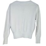 J.Crew Front Lace Long Sleeve Stretch Plush Knit Sweater Rib Hems M True White Photo 10