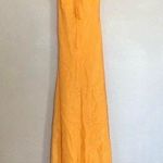 ZARA Bloggers Fav Orange Midi Satin Effect Casual Maxi Slip Dress Orange Photo 14