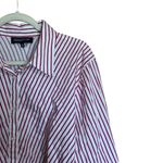 Jones New York  Womens Size 3X Multicolor Stripe Button Up Top Long Sleeve Blouse Photo 1