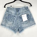 Indigo Rein NWT Boho Denim Super Hi Rise Paisley Cut Off Shorts Size 9 light was Photo 1