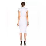 Veronica Beard NWT  White Stretch Cotton Poplin Ruched Midi Shirt Dress sz 8 Photo 4