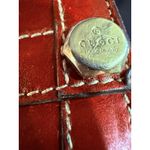 Gucci Vintage  Red Leather  Button Snap Wallet Authentic Made In Italy Photo 2