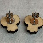 DC Comics Harley Quinn Skull Wood Stud Earrings Photo 3