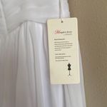 Mingda White Lace Floral Off The Shoulder Wedding Dress Size 6 Photo 14