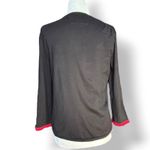 Vintage Michael Simon Dog Angel Holiday Loop Yarn Black Knit Top Medium Festive Photo 4