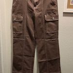 SO  Women's High Rise Wide Leg Cargo Jeans - Brown NWOT Photo 3
