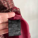 Sag Harbor Burgundy Tweed Jacket Blazer Gold Buttons Career Chic Size 12 Red Photo 8
