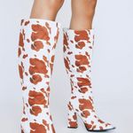 Nasty Gal Cow Print Boots Photo 1